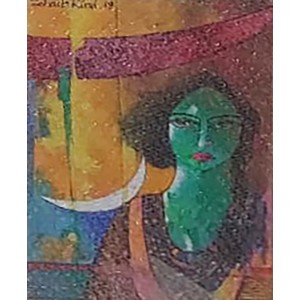 Zohaib Rind, 12 x 18 Inch, Acrylic on Canvas, Calligraphy Painting, AC-ZR-352